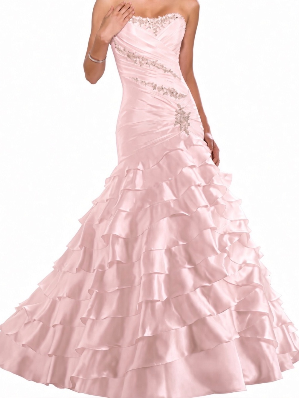 8 Mori Lee 1617 Pink Wedding Dress / Gown - Blush Pink